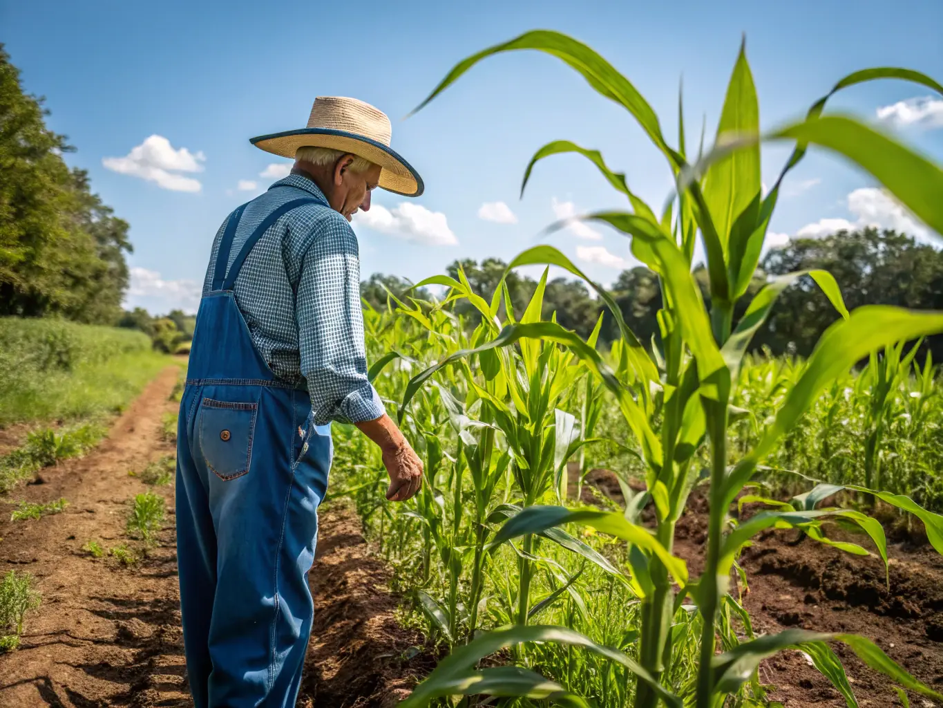 A vibrant image showcasing innovative and humane methods used to protect crops from wildlife damage, highlighting the coexistence between agriculture and wildlife.