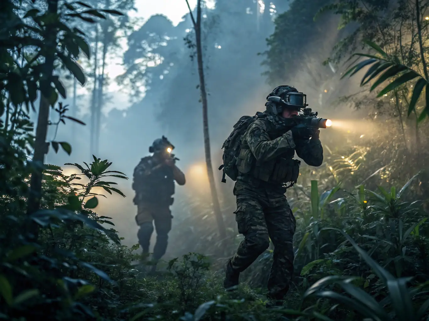A powerful image of dedicated patrol members working to prevent illegal hunting and trafficking, emphasizing the importance of preserving endangered species.